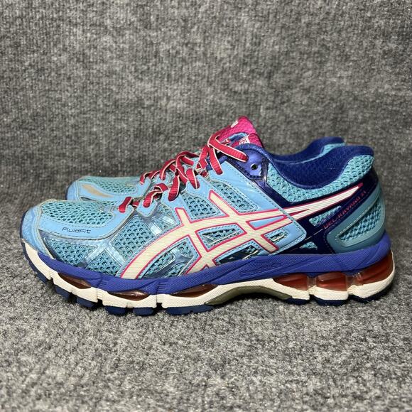 ASICS GEL-Kayano 21 Running Shoes Womens Size 7.5 Blue Pink T4L7N Stability - Picture 3 of 9